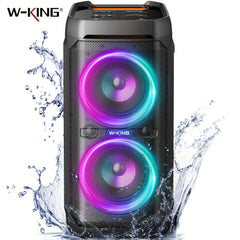 W-KING T11 100W RMS Bluetooth Speakers, IPX6 Waterproof, BT 5.3 Portable Party Boombox Wireless Deep Bass/115dB Loud Massive Sound