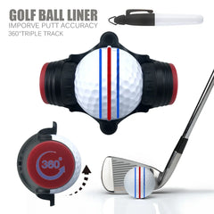 360 Degree Rotating Golf Ball Liner Marker Template Pen Putting Positioning Imporve Putt Accuracy Aids Golf Tools ZY017