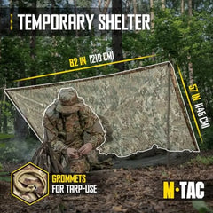M-Tac Tactical Rain Poncho - Army Military Poncho Shelter - Waterproof Ripstop Camping Hiking Outdoor Hunting Rain Ponchos