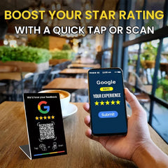 NFC215 Programmable for Google Review Card NFC Station Table 13.56Mhz QR code can be independently set to link Standing Card