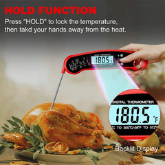 1 Pc Instant Meat Thermometer Waterproof Ultra-Fast Digital Meat Thermometer Kitchen Thermometer For Baking BBQ Grilling YY045