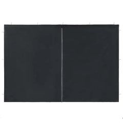 Anthracite 100% PE Waterproof Gazebo Sidewall UV Protected Outdoor Canopy Tent Replacement Side Wall