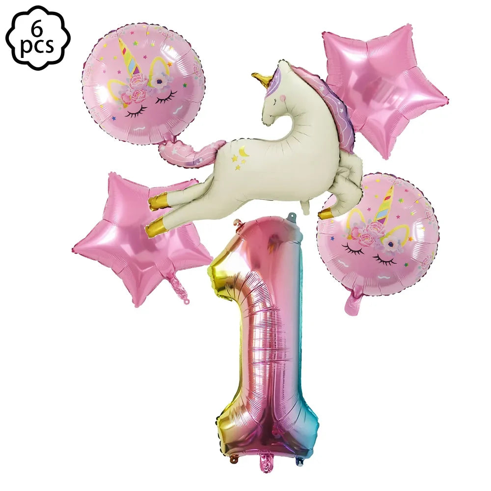 Rainbow Unicorn Balloon Unicorn Party Decor Supplies Unicorn Birthday Party Decoration Baby Shower Kids Girls Birthday Decor