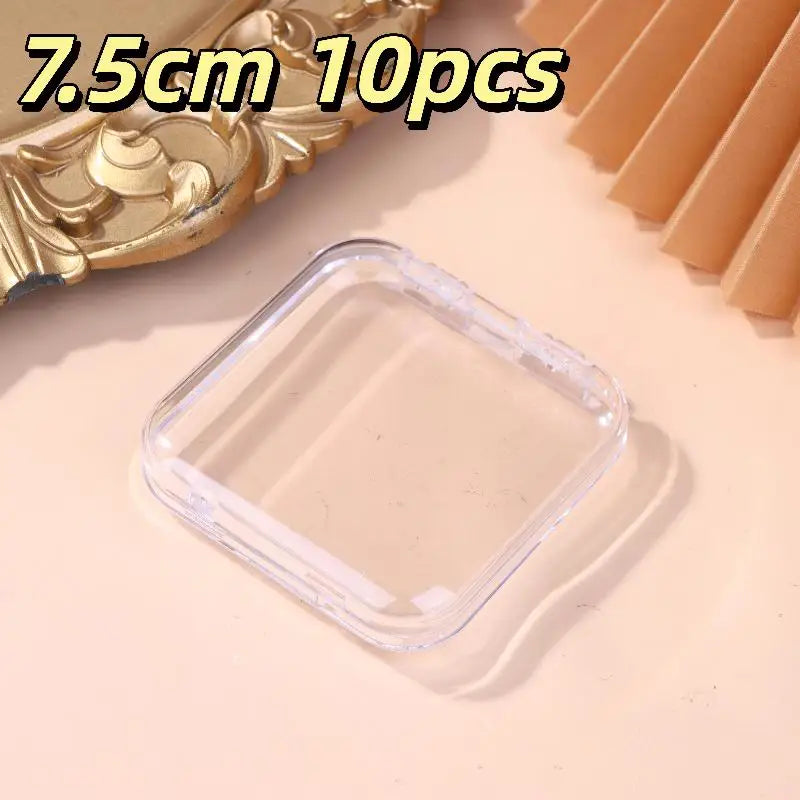 Hot！10/20PCS Press-On Nail Storage Acrylic Boxes Transparent Clear Nail Boxes Jewelry Storage Tool Accessories