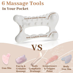 A square thumb massager, multifunctional acupoint pressing massage, portable bone-shaped design for meridian relaxation