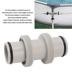 Pool Hose Connector 1.5in To 1.5in Pool Hose Adapter Replacement Elastic Rubber  Antileak Straight Joint for Salt System