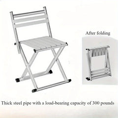 Outdoor portable folding stool, thick chair stool, dual-purpose fishing stool, Magza small stool, camping barbecue stool