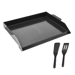 Carbon Steel Griddle 22x16 inch Universal Flat Top Rectangular Plate Gas Grill Griddle for BBQ Grill Teppanyaki Portable Family