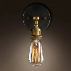 American Single Head Wall Lamp, Industrial Style Retro Bedroom, Living Room, Study, Hallway, Staircase E27 Wall Lamp