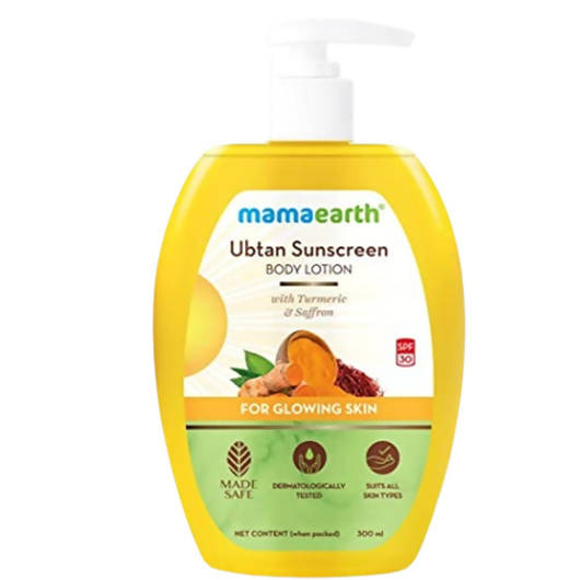 Lotion corporelle solaire Ubtan Mamaearth SPF 30