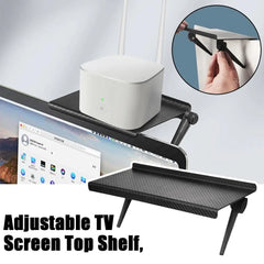 1/3PCS TV Screen Top Storage Shelf Adjustable Monitor Storage Rack Computer Desktop Display Stand TV Storage Rack Home Organizer