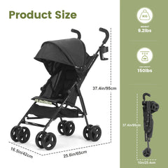 Children's Stroller Can Sit or Lie Down Lightweight Folding High Landscape Four-wheeled Pocket Stroller