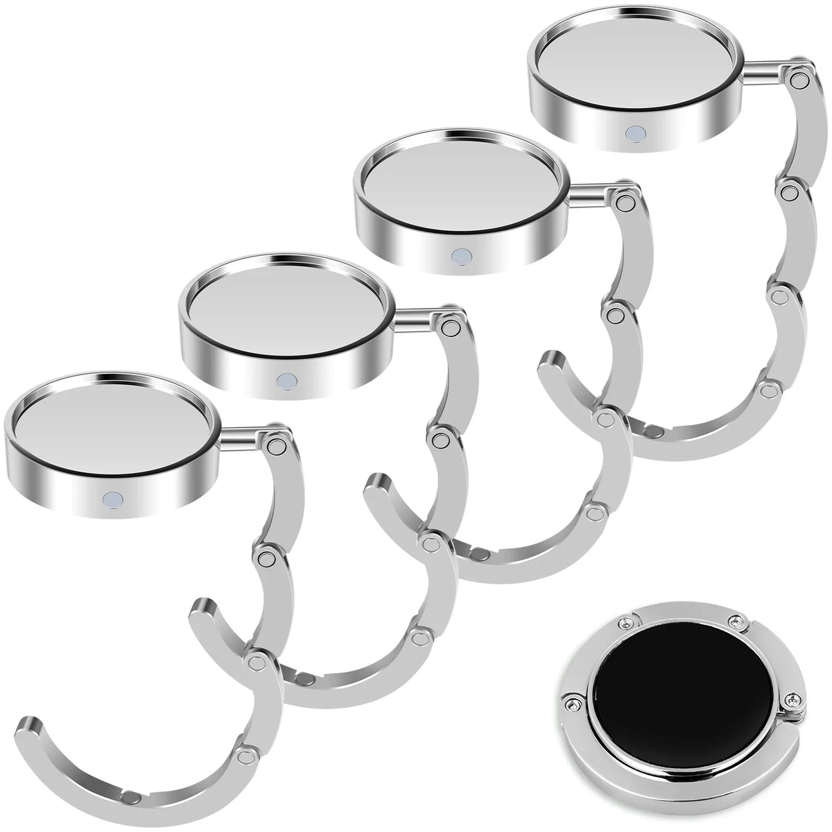 4-60Pcs Tables Handbag Hooks Portable Table Bag Holder Folding Purse Hangers Key Holder Non-Slip Fashion Travel Storage Hanger