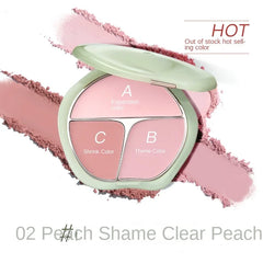 TIMAGE 3-Colour Sculpting Blush Palette — Highlight & Contour