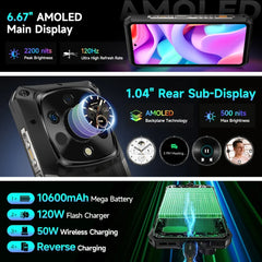 Ulefone Armor 28 Ultra 5G AI Thermal Imaging Rugged Phone 1TB ROM 32GB RAM Dimensity 9300+ Android AMOLED 6.67" Smartphone