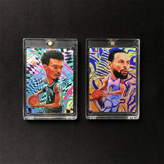 Topps 2026 Finest Big Head Comic Teka Warriors Curry Spurs Text Class SSP Original Reproduction Self-Made Card Refraction Gift