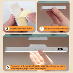 Touch Table Lamp Magnetic Desk Lamp Bulit-in Rechargeable Battery for Reading Cabinet Mirror Bedside Rechargeable Night Lights