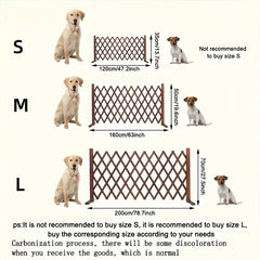 Retractable Wooden Pet Gate for Dogs Cats - Easy Install Indoor Safety Barrier for Home, Bedroom, Doorway & Stairs