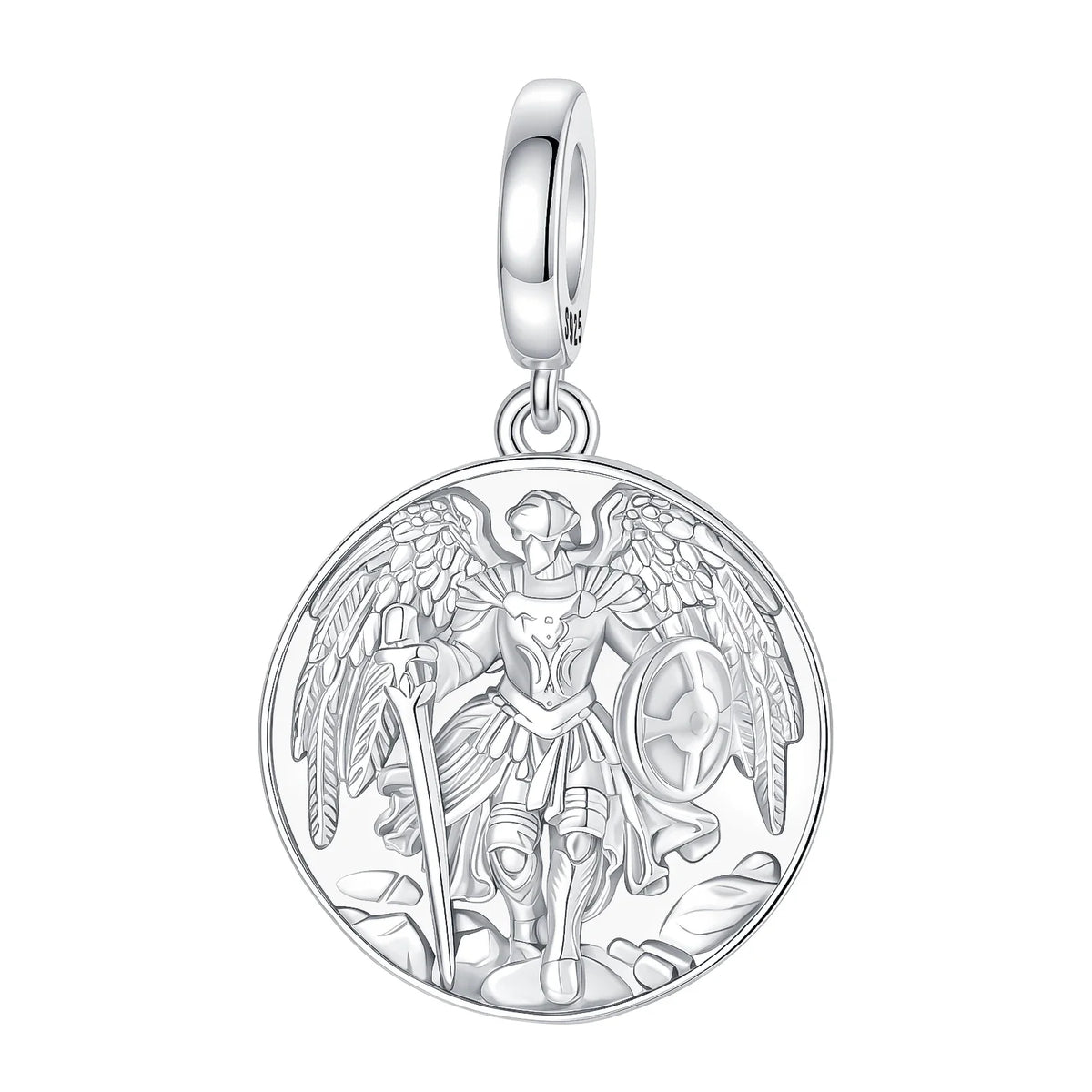 925 Sterling Silver Archangel St. Michael Warrior Angel Pendant Symbol Charm Fit Original Charm Bracelets Women DIY Jewelry Gift