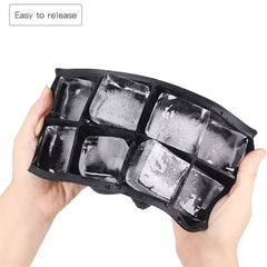 Large Ice Cube Tray Silicone Ice Cubes Mold Easy Release Whiskey Ice Tray With Lid Stackable Square Ice Mold For Cocktails Juice