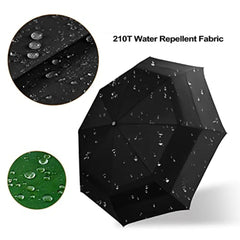 Large Folding Golf Umbrella - Compact Mens Umbrellas Travel Rain and Windproof 54inch Collapsible Automatic Open Close Umbrella
