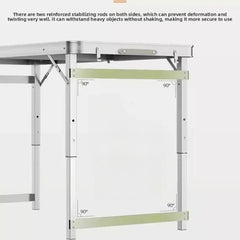 Portable Folding Picnic Table Adjustable Height Lightweight Compact Aluminum Easy Carry Camping Beach Tailgate Backyard Tables