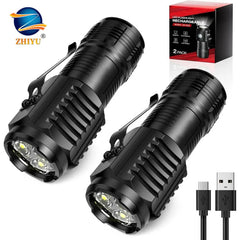 Portable Mini LED Handheld Flashlight Powerful Fingertip Torch Outdoor Waterproof Hiking Camping Flash Light with Pen Clip