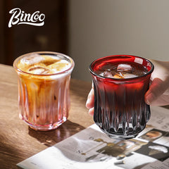 Bincoo High End Coffee Cup Elegant Retro Glass for Americano Dirty Flat White Espresso and Latte Available in 90/200/240/400ml