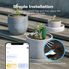 Smart Soil Moisture Sensor Zigbee hub Needed Capacitive Probe Moisture/Temperature Meter for Garden Planting Compatible with Ho