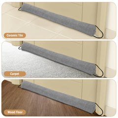 1/2Pcs Under Door Draft Stopper 92cm Heavy Triangular Duty Door Draft Blocker with Hanging Loops for Under Door Noise Blocker