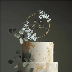 2025 New Happy Birthday Cake Toppers Decoration Unique Acrylic MR&MRS Wedding Party Cake Toppers for Baby Shower Baking Supplies