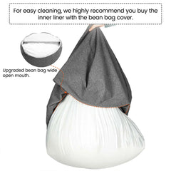 OTAUTAU Replacement Pouf Mesh Inner Liner Cover Without Filling Removable Washable Lazy Sofa Insert for Bean Bag Puff Couch Sac