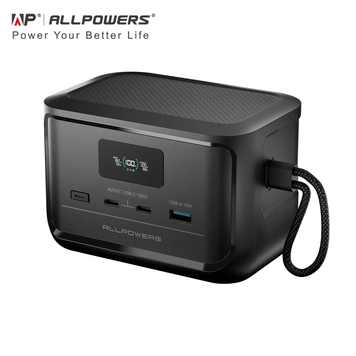 ALLPOWERS 31000mAh SOLAX P100 Portable Power Station 99.2wh Solar Generator with USB-C USB-A Outlet for Camping Home RVs Hunting