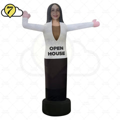 Realtor Open House Inflatable Woman Air Dancer Inflatable Waving Arm Tube Man Personalized Inflatable Floats with Blower and LED