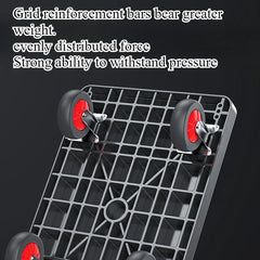 Trolley Folding Pull Goods Small Pull Truck Warehouse Trailer Portable Four Wheels Silent Shopping Trolley Handling Flat Truck