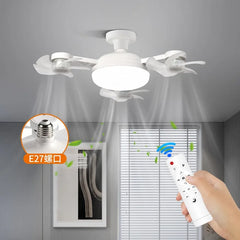 Intelligent ceiling light electric fan light Kitchen high wind power Silent Easy to clean e27 Screw Fan Light Restaurant Fan Eye