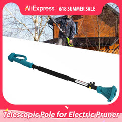 Cordless Pruner Extension Pole Efficient Anti Slip Pruning Shears Telescopic Pole Aluminum Alloy Versatile Blue for Garden