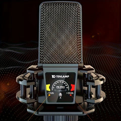 Tenlamp PKPRO Large Diaphragm Condenser Mic, 26mm Gold-Plated Head, Phantom Power, USB/XLR Dual-Circuit,  Gaming Streaming Podcast Mic with Stand, Noise Cancellation for PC PS5 Karaoke Video Conferencing