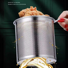 304 Stainless Steel Deep Fryer With Frying Basket Multifunction Small Pot For Kitchen Chicken Fish Cooking Tool