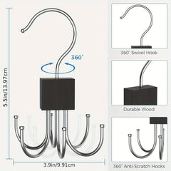 1/2 Piece Multifunctional Hook, Multi Claw Bag Storage Hook, Tie Metal Storage Suitable for Scarves, Belts, Home Storage