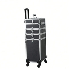 4 in 1 Pro Aluminum Rolling Makeup Case Salon Cosmetic Organizer Trolley US
