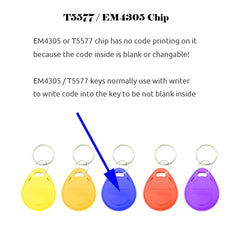 5YOA 10/20pcs 125KHz T5577 Keyfobs Rewritable Duplicate Tag 5200 Proximity Copy Access Card ID Token Ring RFID Cloner Keychain