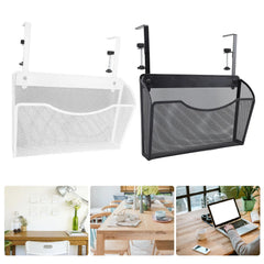 Desk Side Storage Organizer Hanging Desk Organizer Adjustable Carbon Steel and PP Desk Side Storage Organizer for Office
