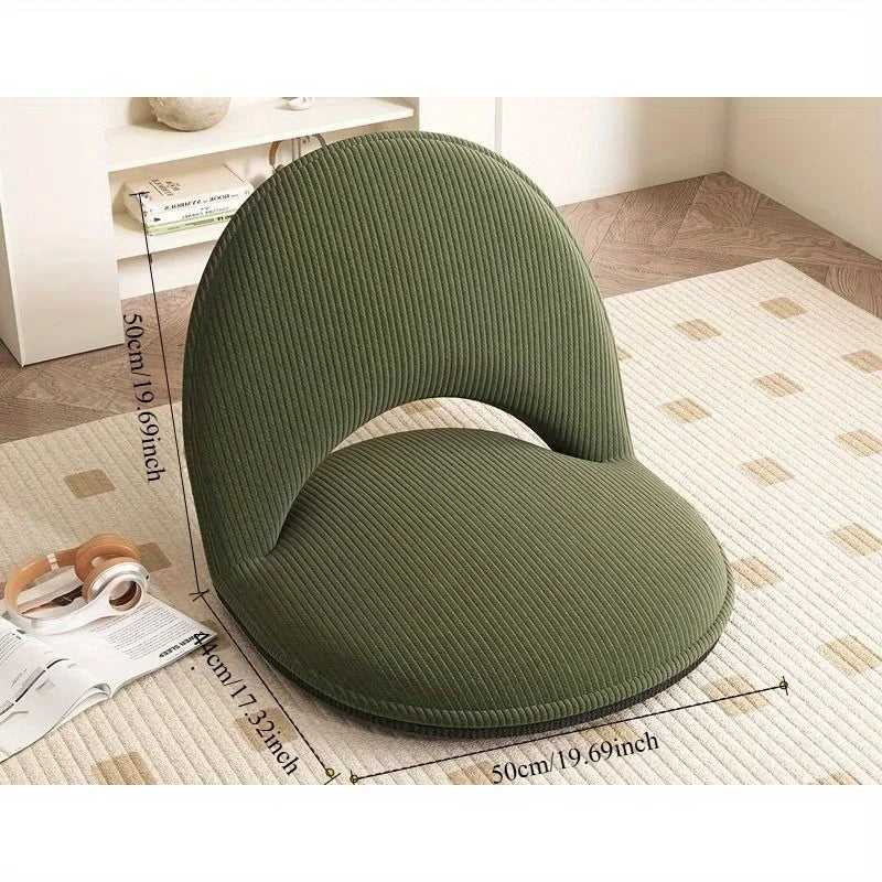 Foldable Backrest Tatami Lounger for Sitting & Sleeping, Small Space Bed for Bay Window Guest, Convertible Floor Cushion Chair