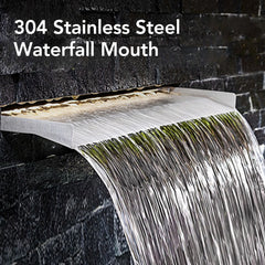 Waterfall Outlet Waterfall Outlet 304 Stainless Steel Decorative Waterfall Fountain Spillway for Courtyard Garden Villa Pool
