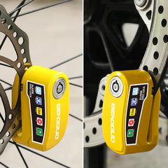 Motorcycle Bicycle Disc Lock Security Alarm Protection Padlock with Keys Aluminum Alloy Anti-theft Scooter Wheel Disc Brake Lock