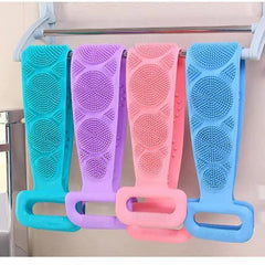 Body Sponge Silicone Brushe Bath Towels Scrubber Rubbing Back Peeling Massage Shower Belt Extended Skin Clean Brushes Bath Brush