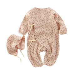 Baby Clothes Newborn Jumpsuit Girls Boys Muslin Cotton Long Sleeve Romper 0-24M