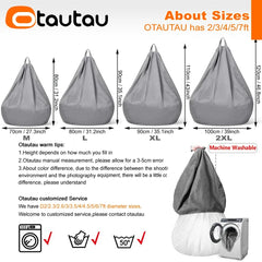 OTAUTAU Thick Waterproof Cotton Bean Bag Cover Without Filler Outdoor Pouf Chair Beanbag Puff Sofa Lounge Recliner Sac DD023