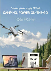 LiFePO4 Portable Power Station 1000W 902WH Mobile Power Supply Solar Generator 500W 300W 100W Battery Power Storage For Camping